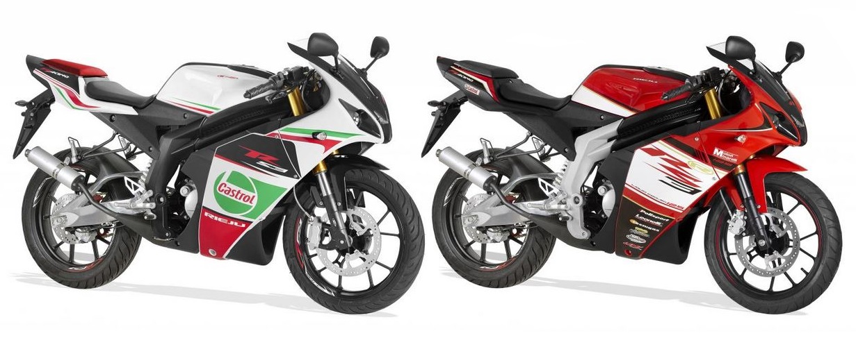 Rieju RS3 50 PRO disponible en blanc ou rouge